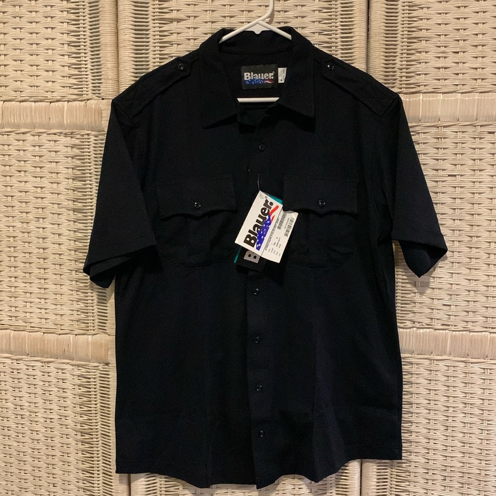 Blauer Streetgear 8135 Dark Navy Short Sleeve Women’s Uniform Shirt Size L BNWT